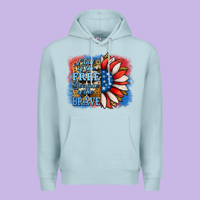 Patriotic Sunflower Premium Hoodie Designed By Jasminsmagicworld