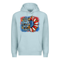 Blue Mist Patriotic Sunflower Premium Hoodie - Jasminsmagicworld