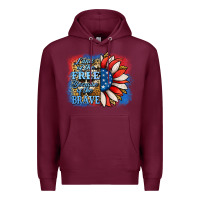 Burgundy Patriotic Sunflower Premium Hoodie - Jasminsmagicworld
