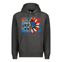Charcoal Heather Patriotic Sunflower Premium Hoodie - Jasminsmagicworld