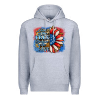 Heather Grey Patriotic Sunflower Premium Hoodie - Jasminsmagicworld