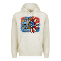 Oatmeal Heather Patriotic Sunflower Premium Hoodie - Jasminsmagicworld