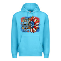 Ocean Blue Patriotic Sunflower Premium Hoodie - Jasminsmagicworld