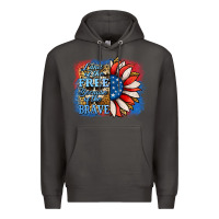 Smoke Patriotic Sunflower Premium Hoodie - Jasminsmagicworld
