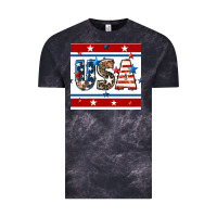 Cloud Black 4th of july usa seamless pattern Vintage Tee - BundleAndBundleShop
