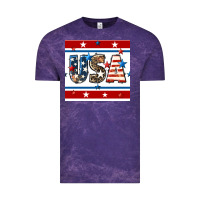 Cloud Purple 4th of july usa seamless pattern Vintage Tee - BundleAndBundleShop