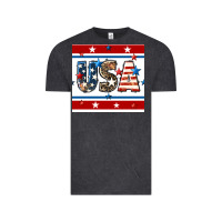 Vintage Black 4th of july usa seamless pattern Vintage Tee - BundleAndBundleShop