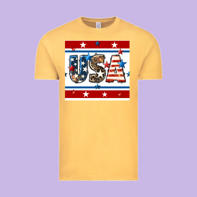 4th Of July Usa Seamless Pattern Vintage Tee Designed By Bundleandbundleshop