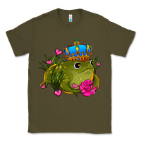 Army Green valentines day frog prince olivia Classic Tee - OliviaCreatesArt