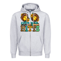 Heather Grey calm your mitts softball Zipper Hoodie - Jasminsmagicworld