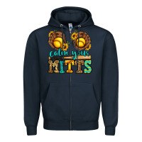 Navy calm your mitts softball Zipper Hoodie - Jasminsmagicworld