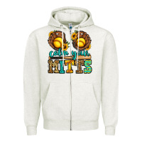 Oatmeal Heather calm your mitts softball Zipper Hoodie - Jasminsmagicworld