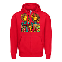 Red calm your mitts softball Zipper Hoodie - Jasminsmagicworld