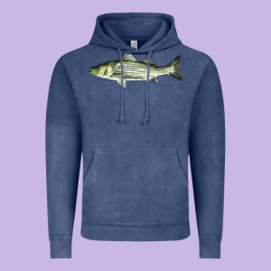 Striped Bass Vintage Hoodie Designed By Lillyallendesigns