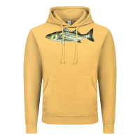 Vintage Mustard Striped Bass Vintage Hoodie - LillyAllenDesigns