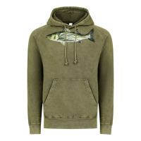 Vintage Olive Striped Bass Vintage Hoodie - LillyAllenDesigns