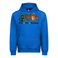 Cobalt peace love dachshund Urban Hoodie - RanaPortraitStore