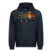 Navy peace love dachshund Urban Hoodie - RanaPortraitStore