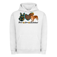 Pigment Lunar Rock peace love dachshund Urban Hoodie - RanaPortraitStore