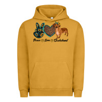 Pigment Peanut Butter peace love dachshund Urban Hoodie - RanaPortraitStore