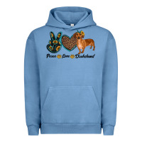 Peace Love Dachshund Urban Hoodie | Teevron