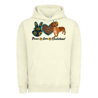 Pigment Pistachio peace love dachshund Urban Hoodie - RanaPortraitStore