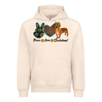 Sandshell peace love dachshund Urban Hoodie - RanaPortraitStore