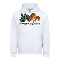 White peace love dachshund Urban Hoodie - RanaPortraitStore