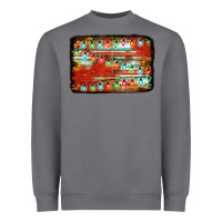Storm christmas serape sunflower background Heavyweight Sweatshirt - Jasminsmagicworld