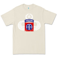 Bone 82nd Airborne Div Parachutist Wings and Patch - Distressed Premium Tee - baoMotion