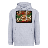 Heather Grey christmas buffalo plaid cowhide background Heavyweight Hoodie - Jasminsmagicworld