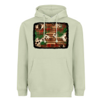 Matcha christmas buffalo plaid cowhide background Heavyweight Hoodie - Jasminsmagicworld
