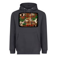 Smoke christmas buffalo plaid cowhide background Heavyweight Hoodie - Jasminsmagicworld