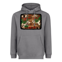 Christmas Buffalo Plaid Cowhide Background Heavyweight Hoodie | Teevron