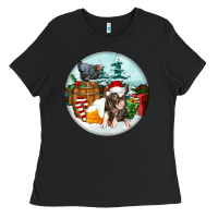 Christmas Pig With Chicken Ladies Tee | Teevron