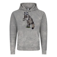 Cloud Rock Raccoon Illustrations Vintage Hoodie - LillyAllenDesigns