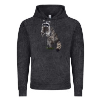 Vintage Black Raccoon Illustrations Vintage Hoodie - LillyAllenDesigns
