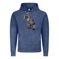 Vintage Denim Raccoon Illustrations Vintage Hoodie - LillyAllenDesigns