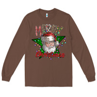 Chestnut festive santa claus greeting Long Sleeve Tee - CowhideDigitalArt