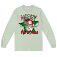 Matcha festive santa claus greeting Long Sleeve Tee - CowhideDigitalArt