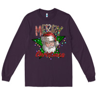 Plum festive santa claus greeting Long Sleeve Tee - CowhideDigitalArt
