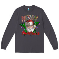 Smoke festive santa claus greeting Long Sleeve Tee - CowhideDigitalArt