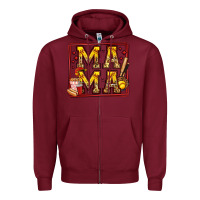 Burgundy softball mama Zipper Hoodie - Jasminsmagicworld