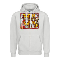 Dove Grey softball mama Zipper Hoodie - Jasminsmagicworld