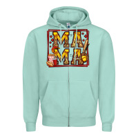 Seafoam softball mama Zipper Hoodie - Jasminsmagicworld
