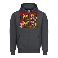 Smoke softball mama Zipper Hoodie - Jasminsmagicworld