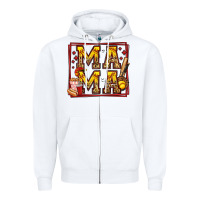 White softball mama Zipper Hoodie - Jasminsmagicworld
