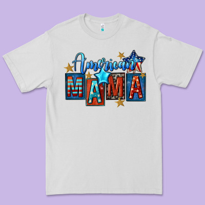 American Mama Mother's Day Premium Tee Designed By Fadigitalartstudio