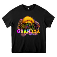 Black softball grandma Heavy Core Tee - OliviaCreatesArt