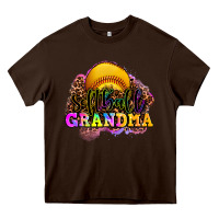 Chocolate Brown softball grandma Heavy Core Tee - OliviaCreatesArt